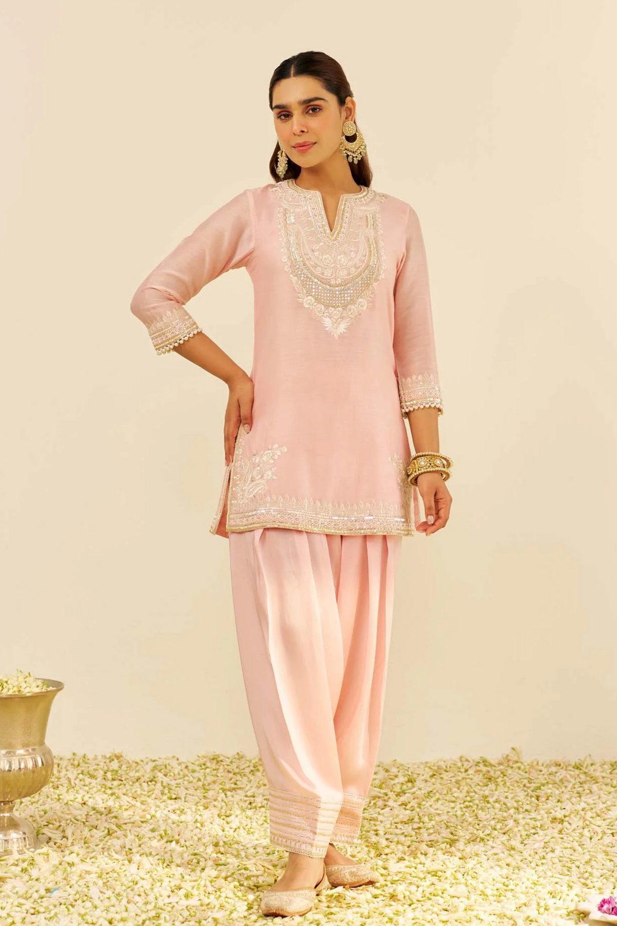 Sara Blush Pink Kurta Set