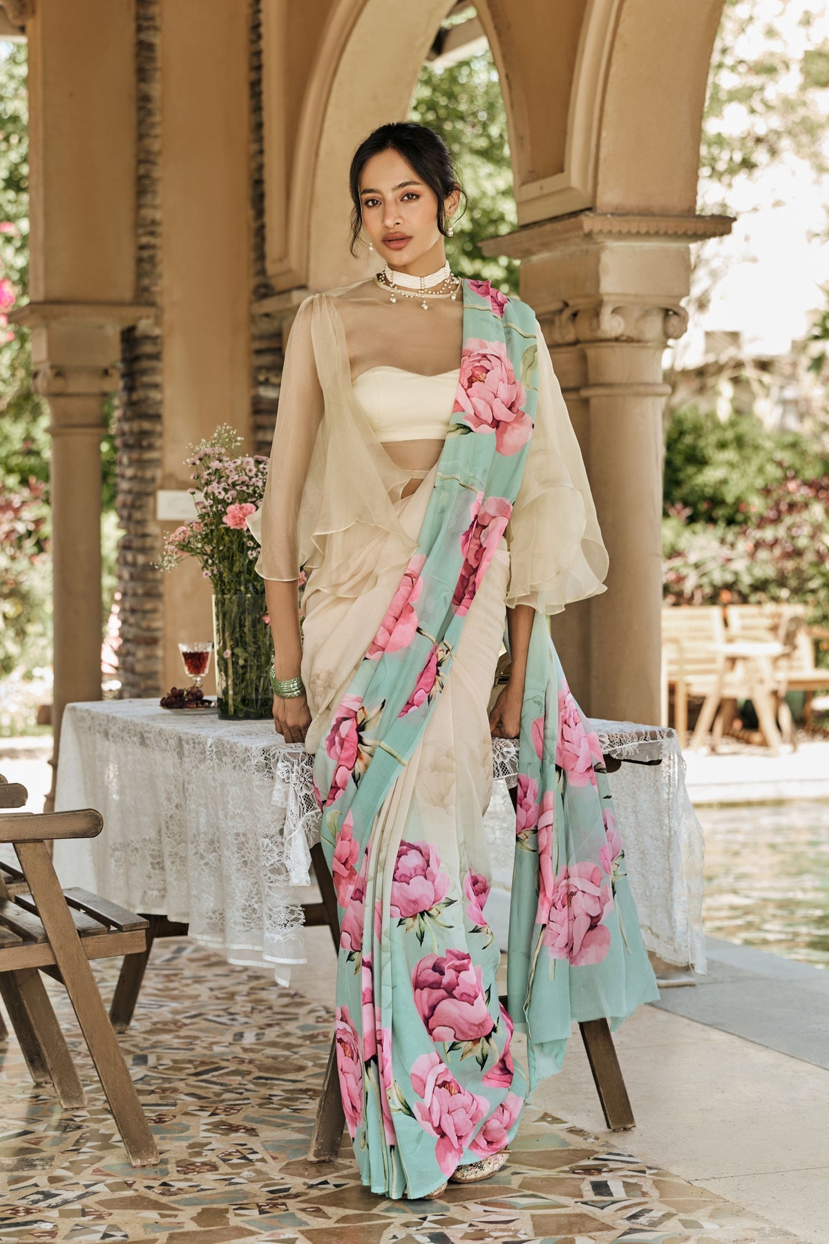 Monica Ocean Breeze Ombre Saree