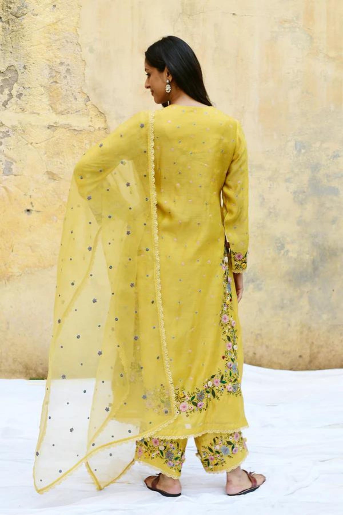 Yellow Orchid Heavy Kurta Set