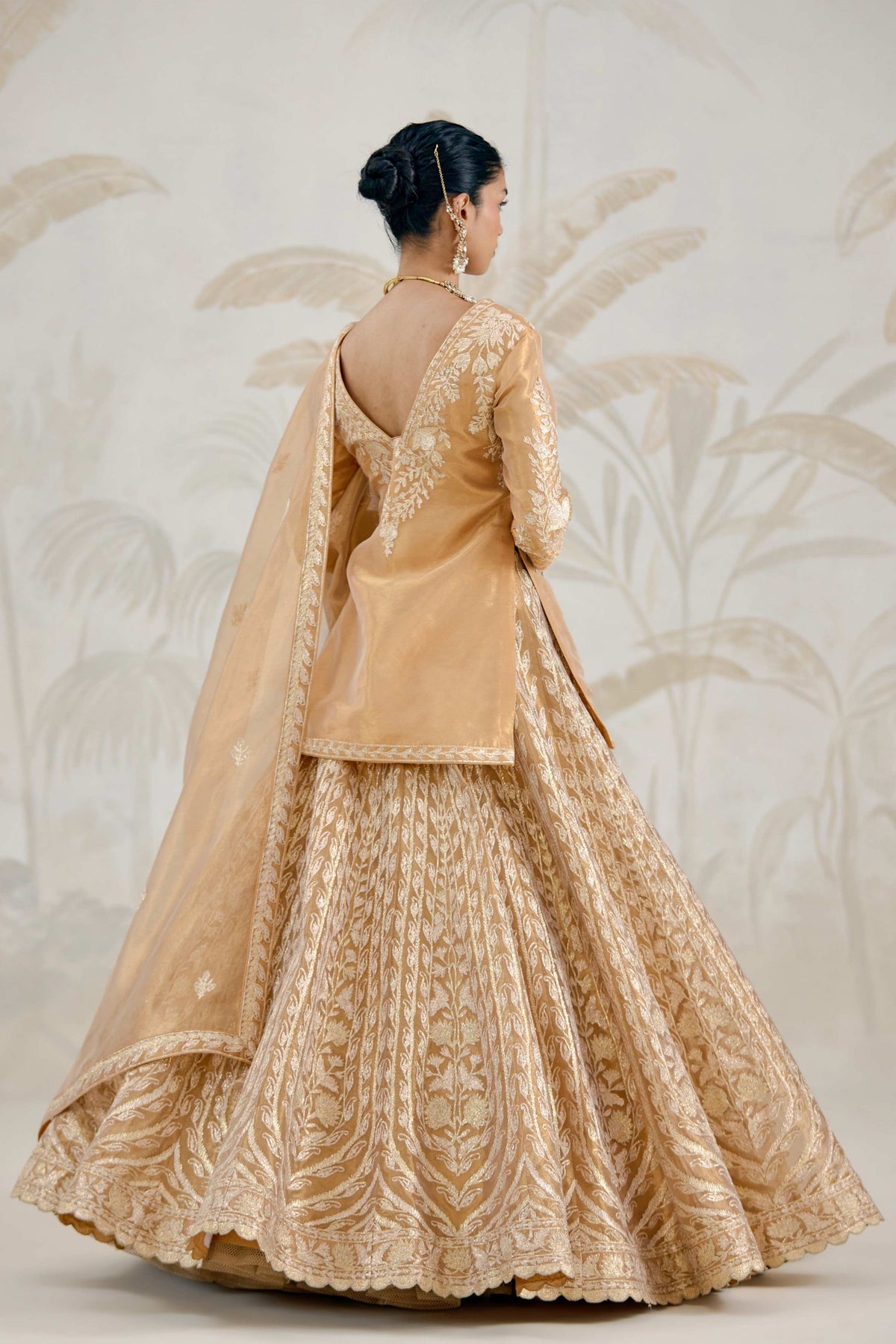Gold Kurta-lehenga Set