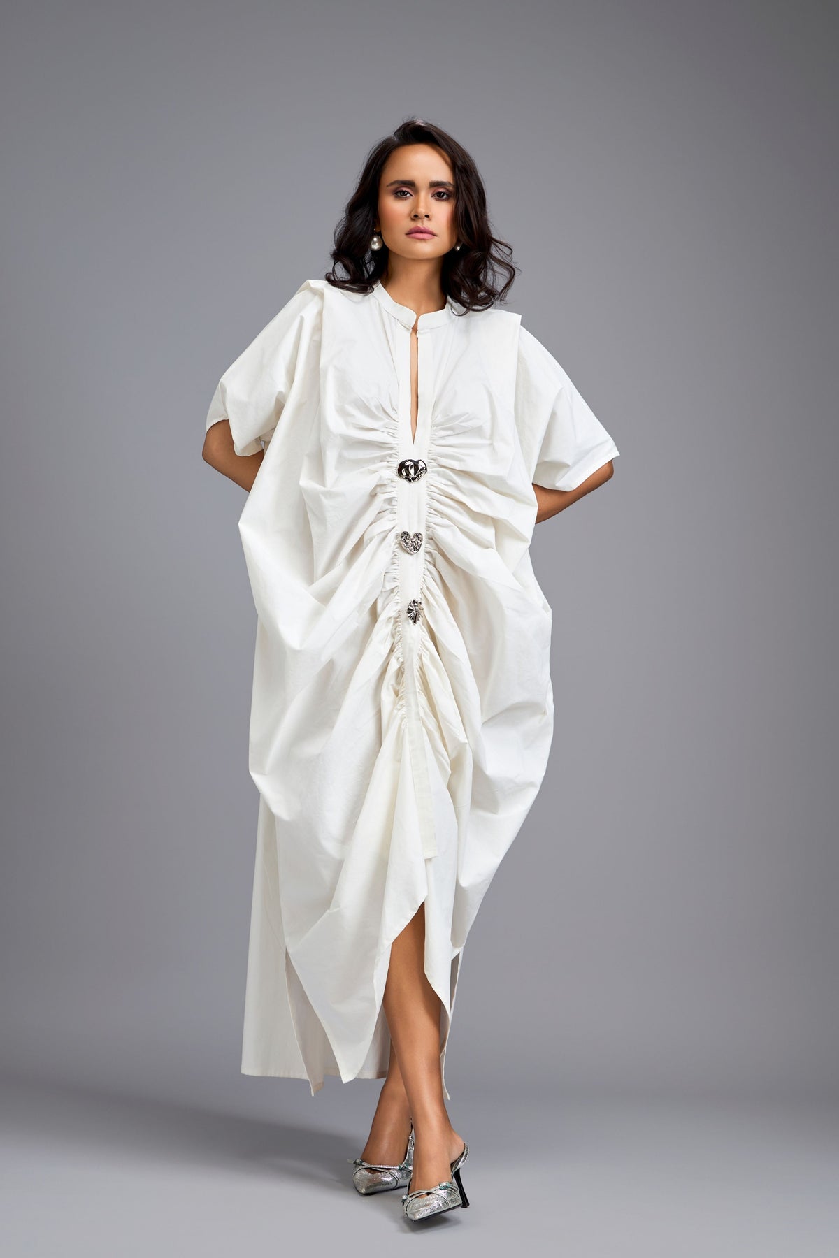 Voluminous Draped Dress
