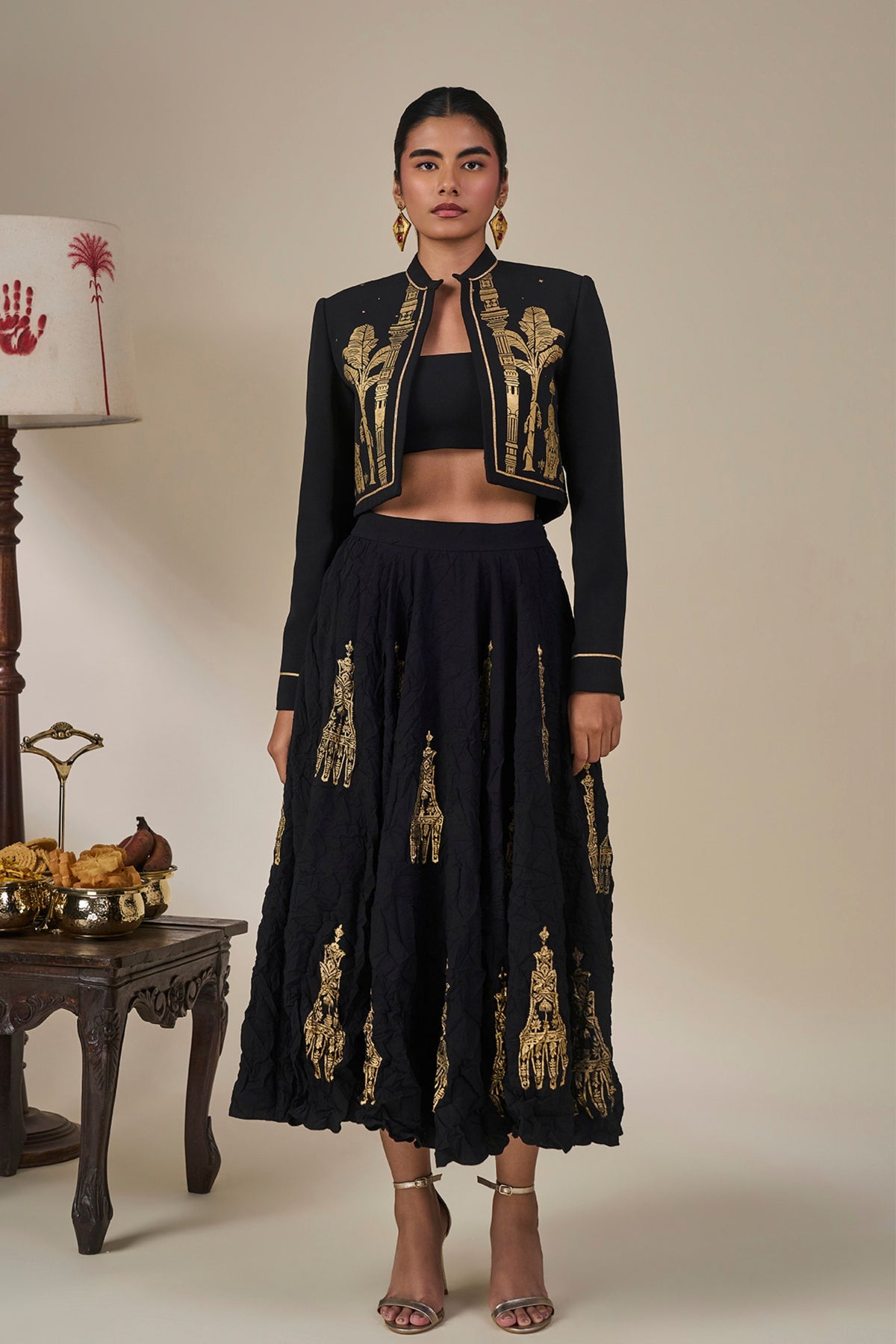 Black Malabar Heirloom Skirt Set