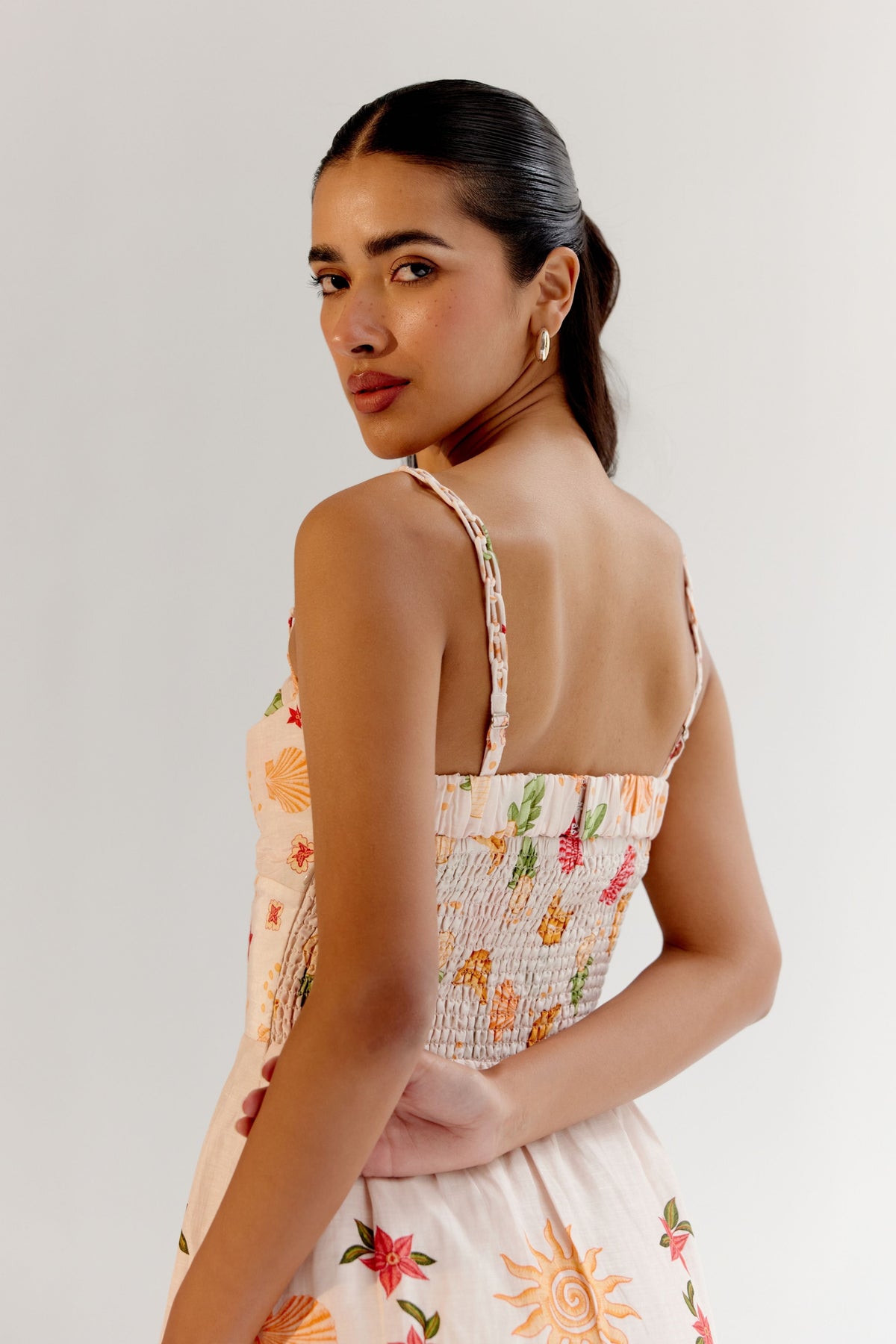 Seashell Ecru Valentina Midi Dress