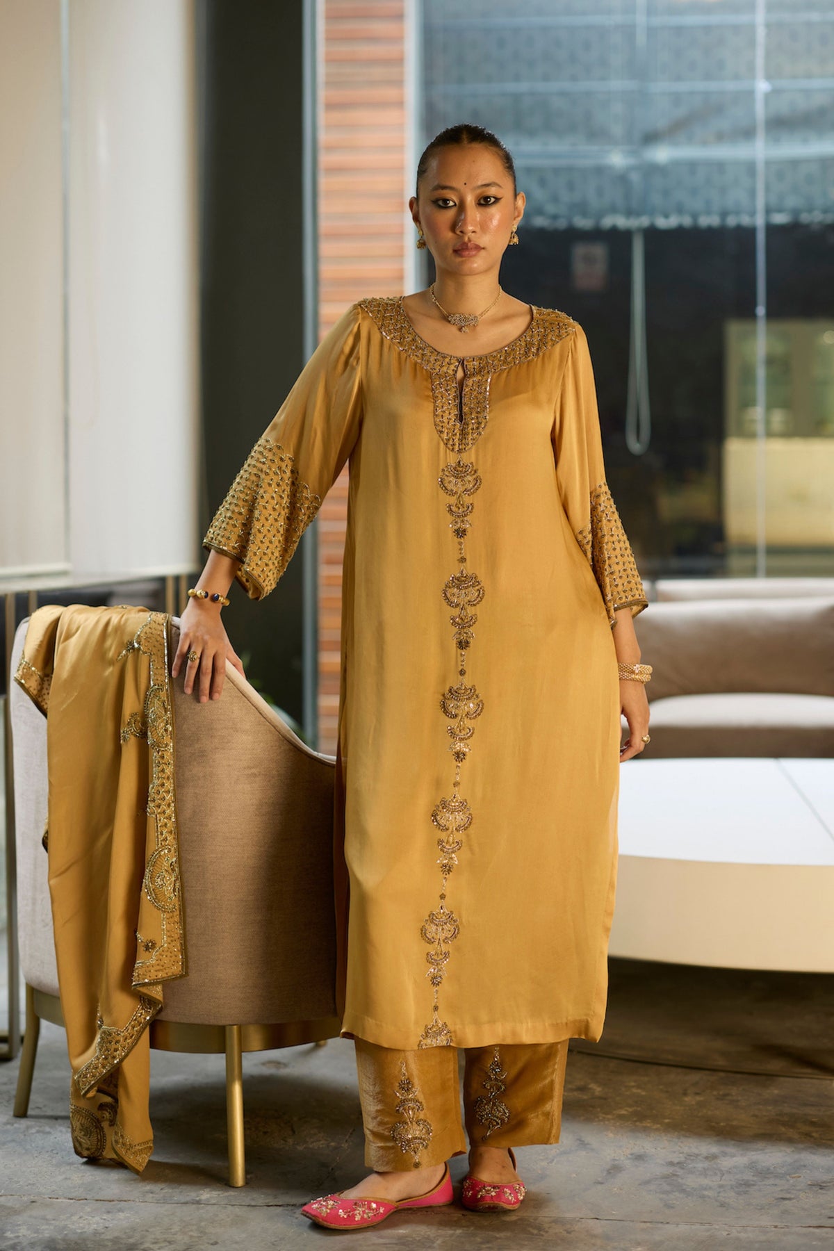 Mustard Prana Kurta Set