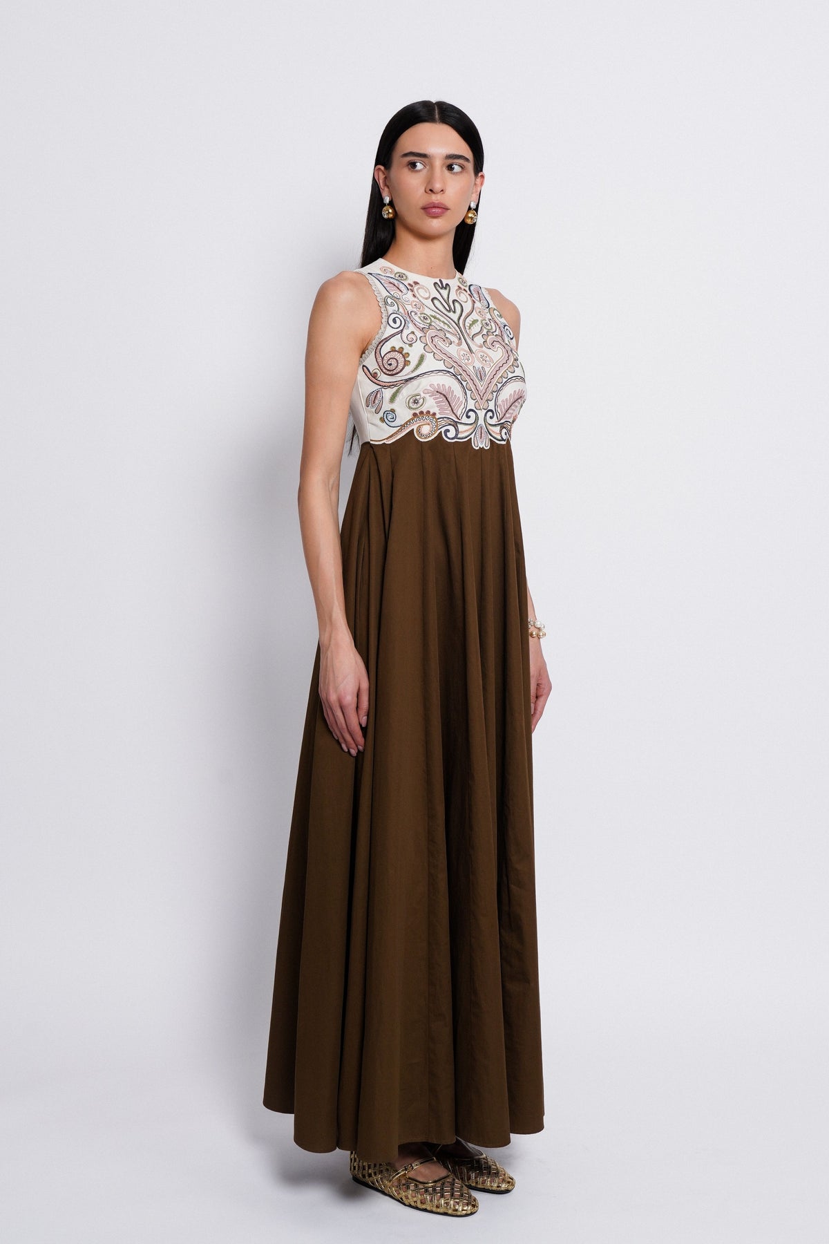 Sutra Brown Dress