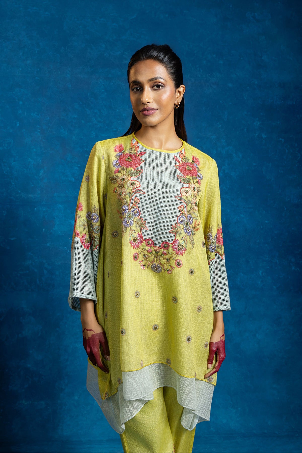 Yellow Baghira Layered Kurta Set