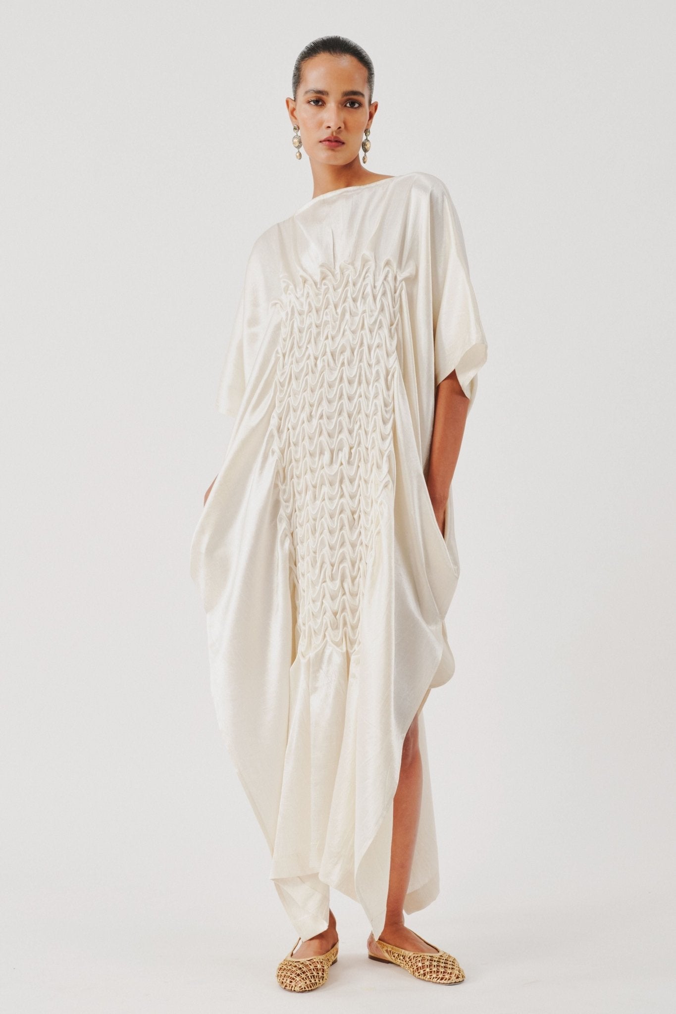 White Coral Dress - Aroka - Elahe