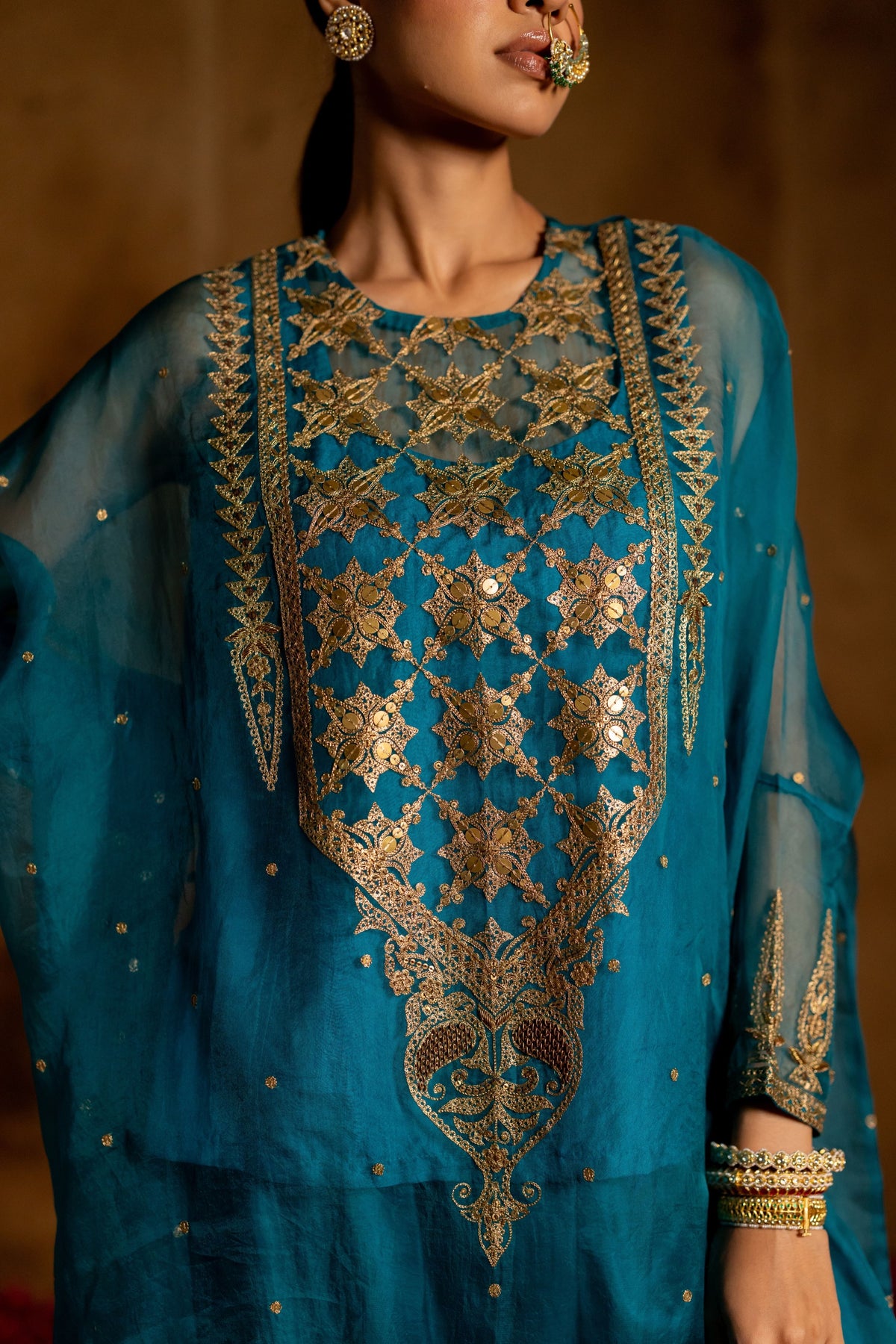 Jyoti Cutwork Kaftan Set