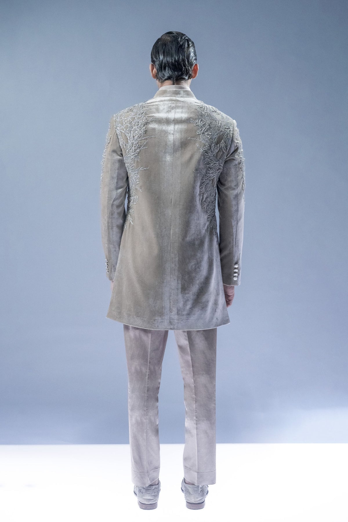 Velour Crest Sherwani