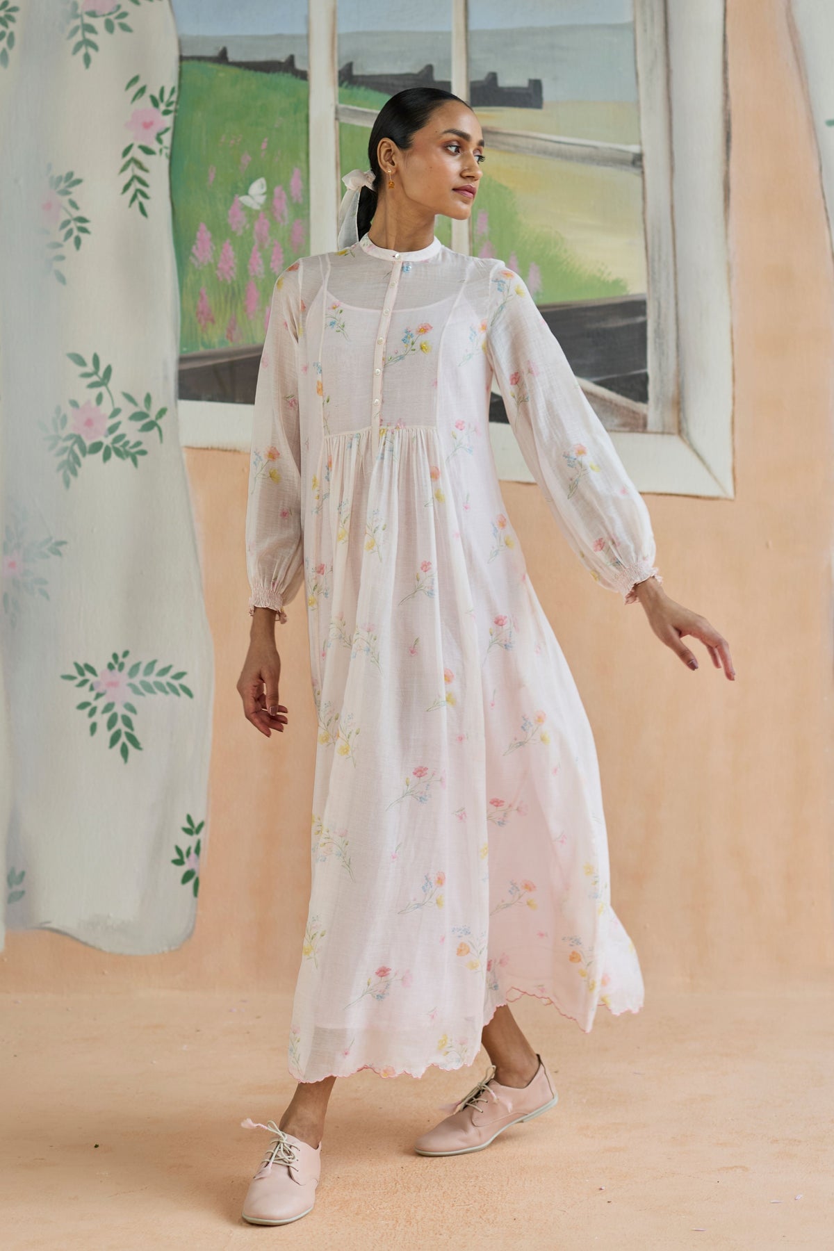 Florist Maxi Dress Chanderi