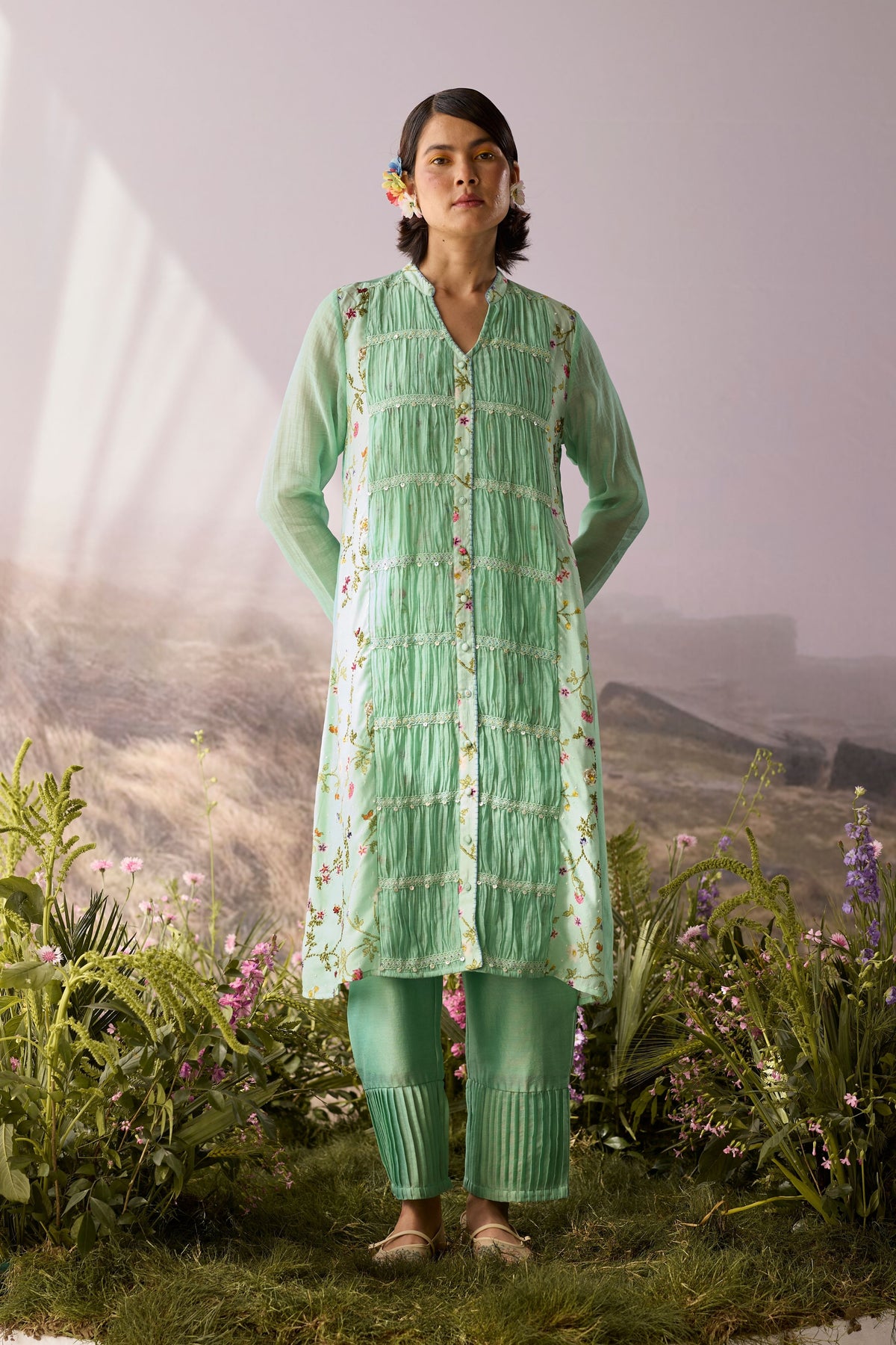 Seaglass Smocked Tunic