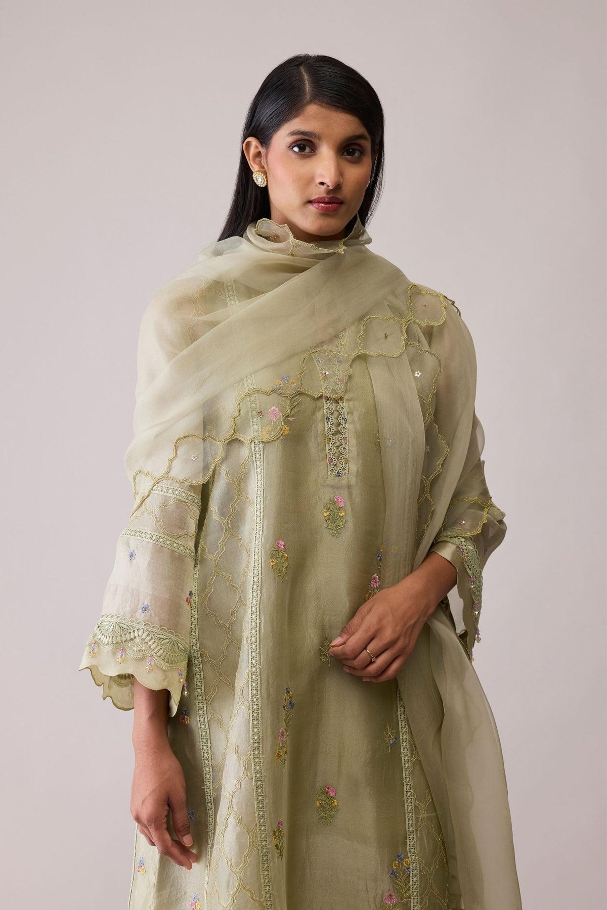 Farida Green Kurta Set