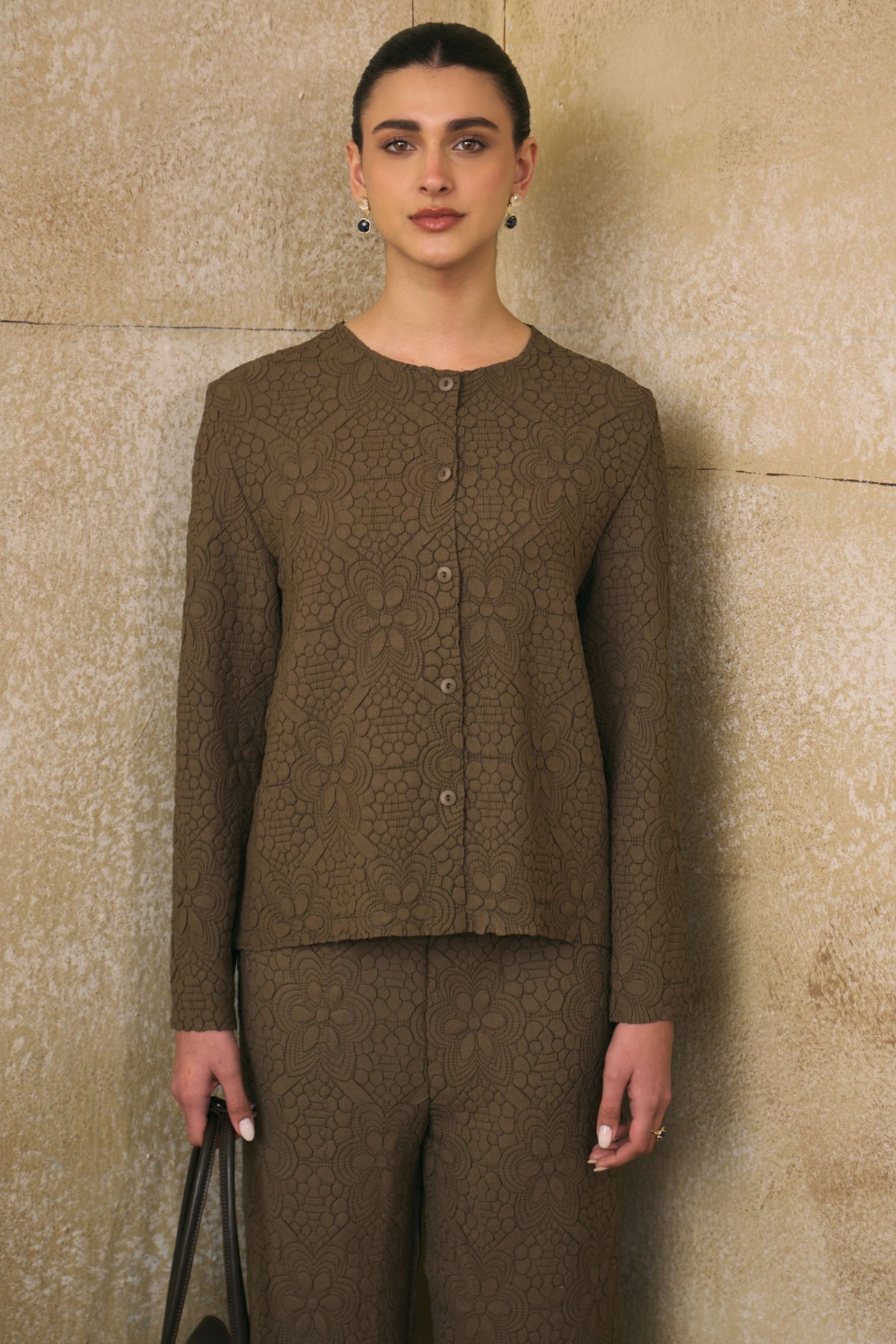 Brown Ganni Co-ord Set