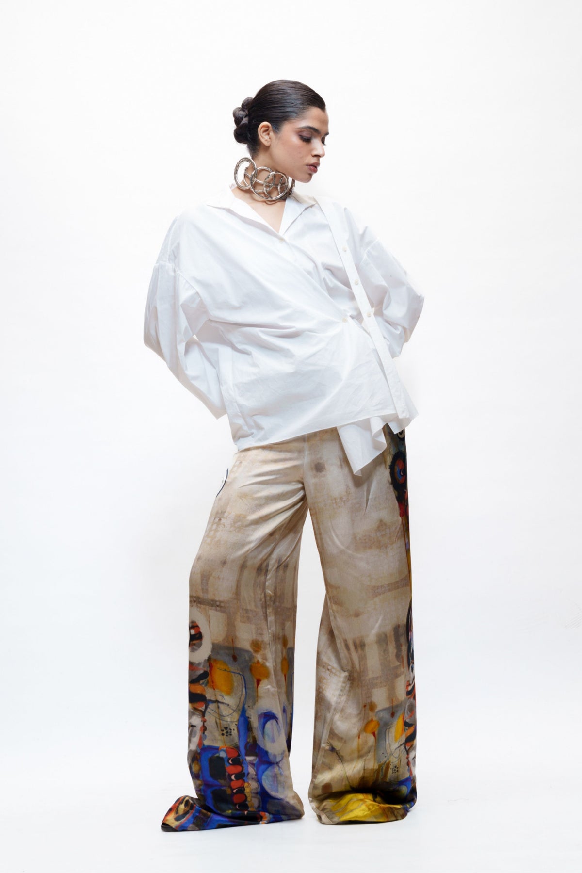 Embroidered Cuff Shirt