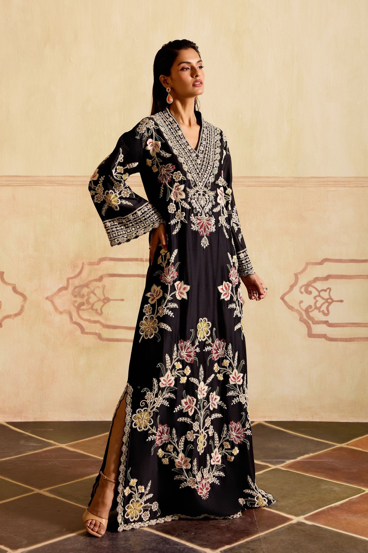 Black Embroidered Dress