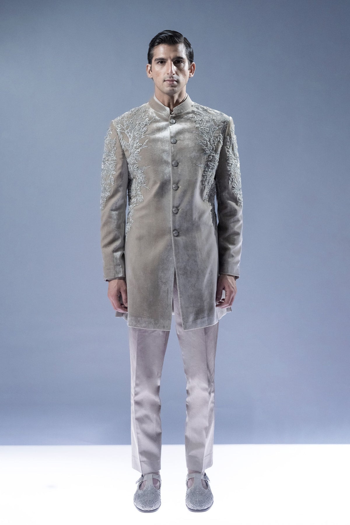 Velour Crest Sherwani