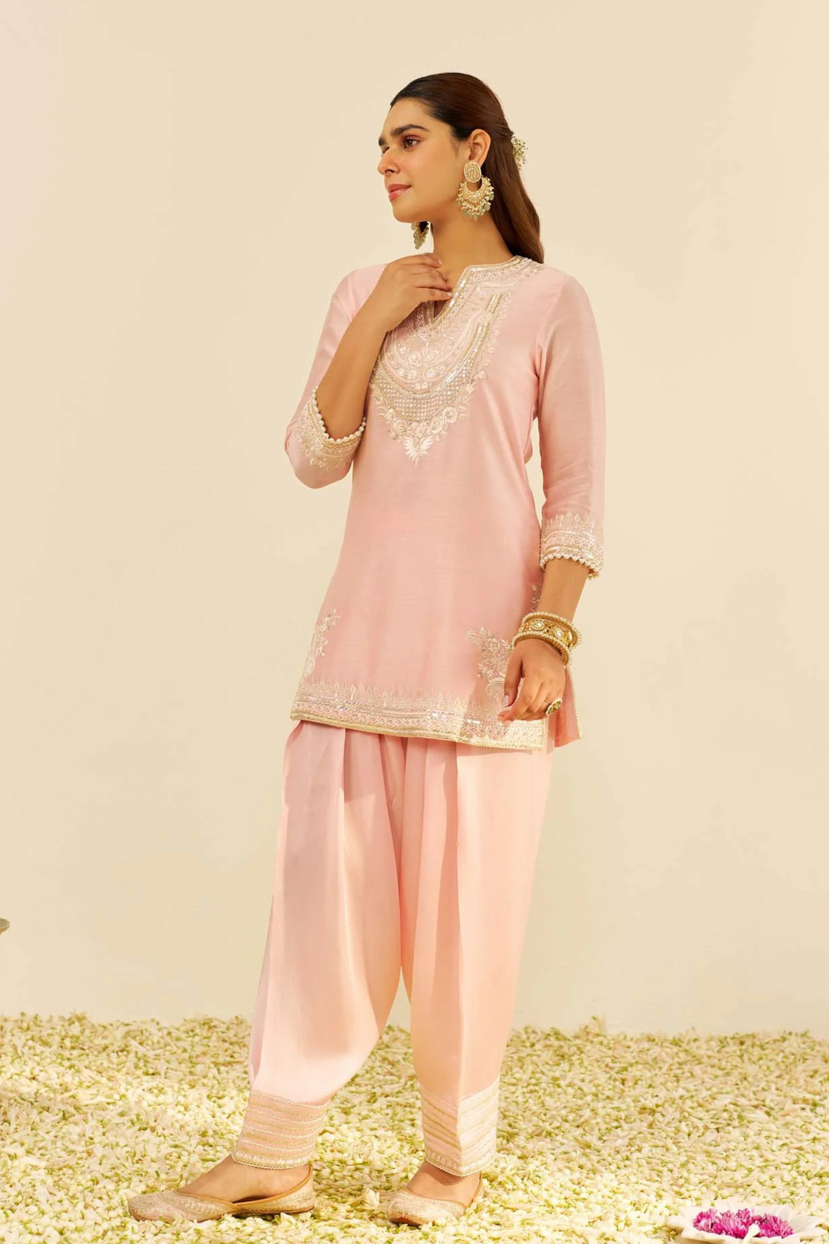 Sara Blush Pink Kurta Set