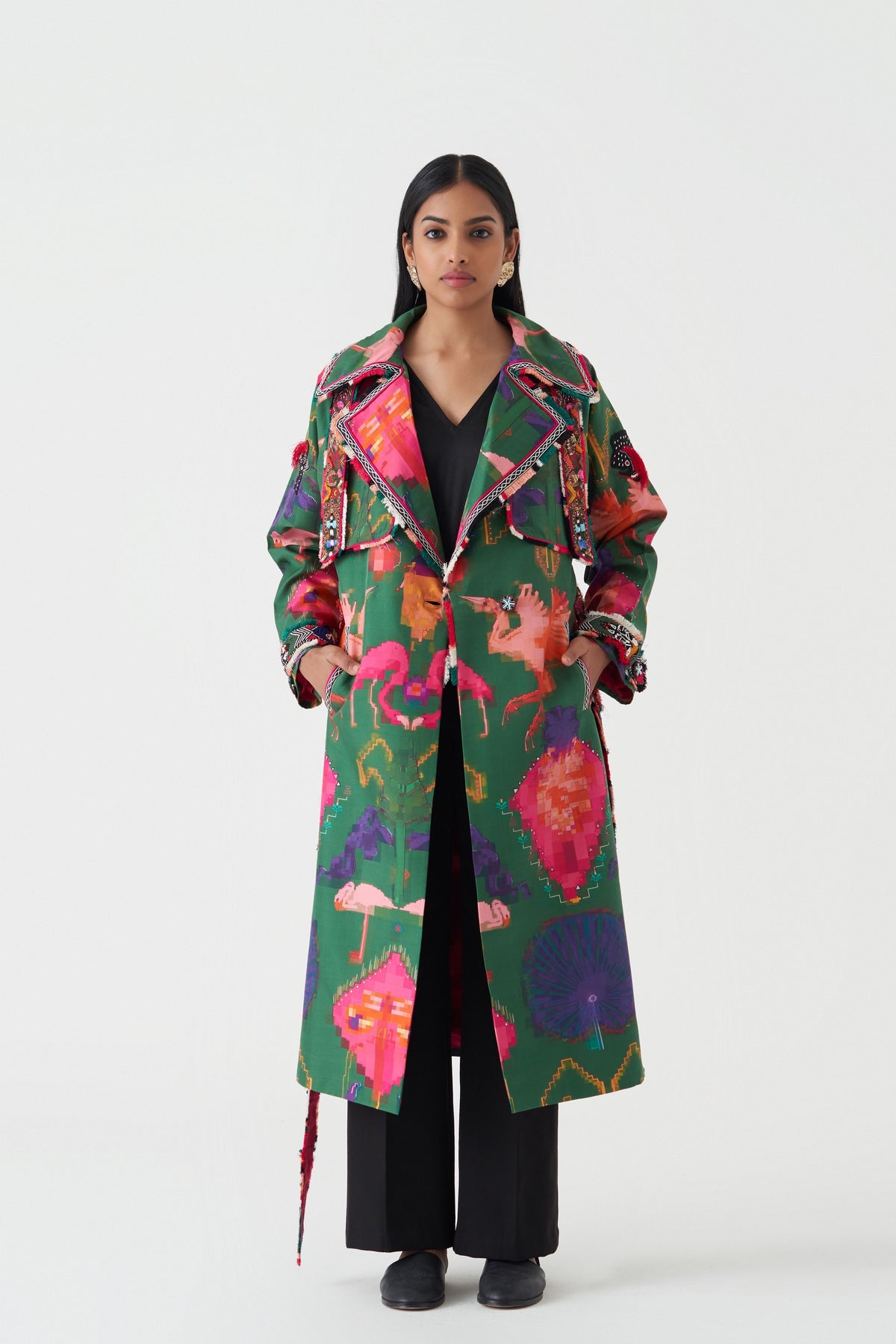 Oaxaca Verde Structured Long Trench