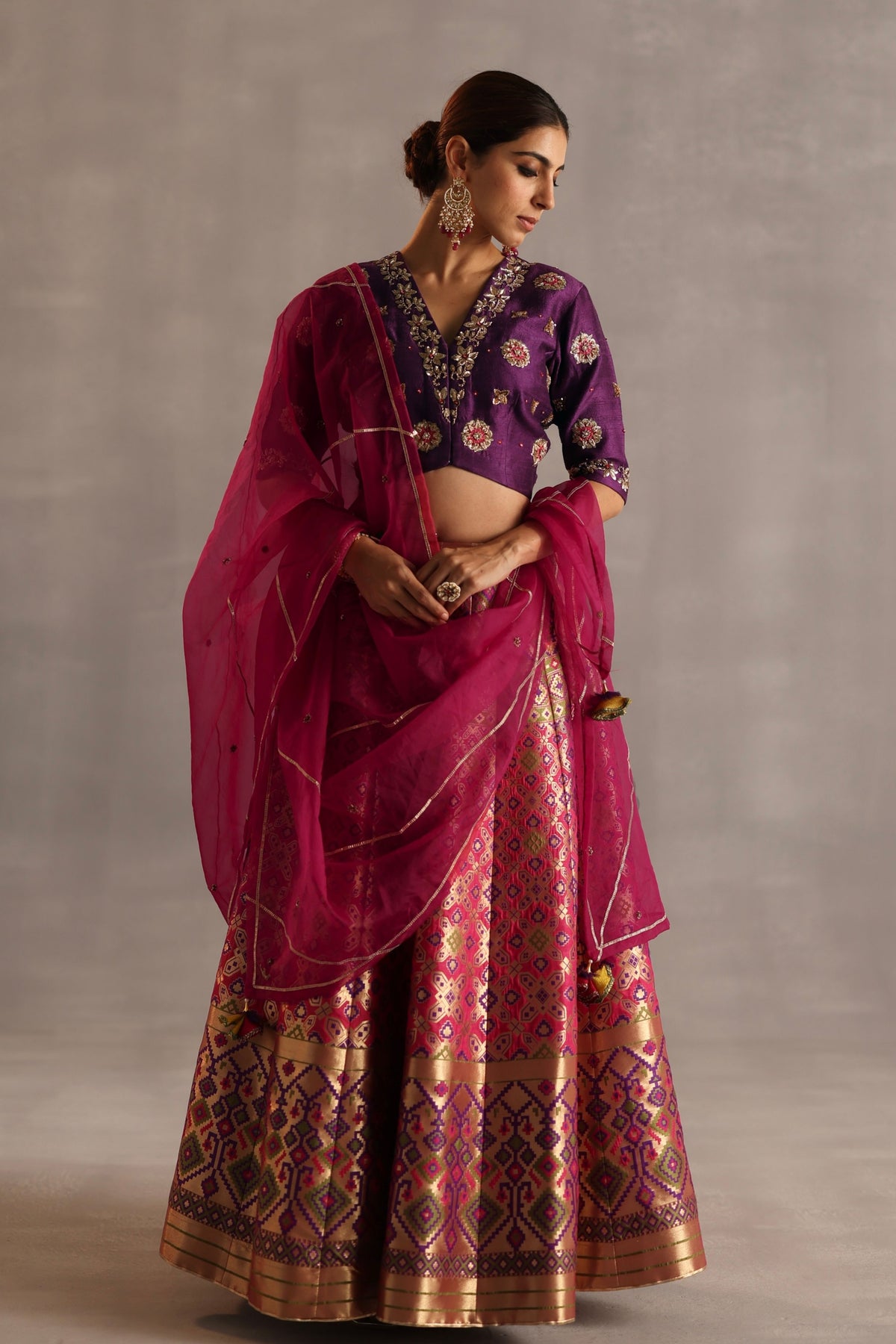 Saras Purple Lehenga