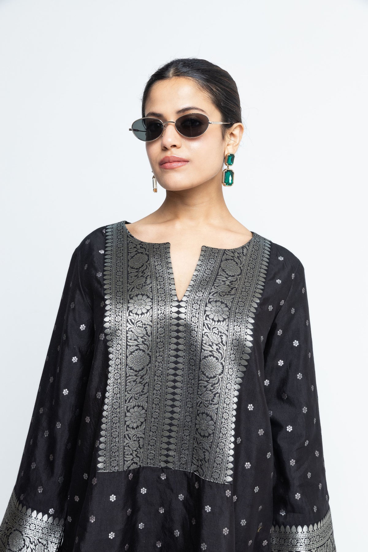Seerat Jaal Black Tunic Set