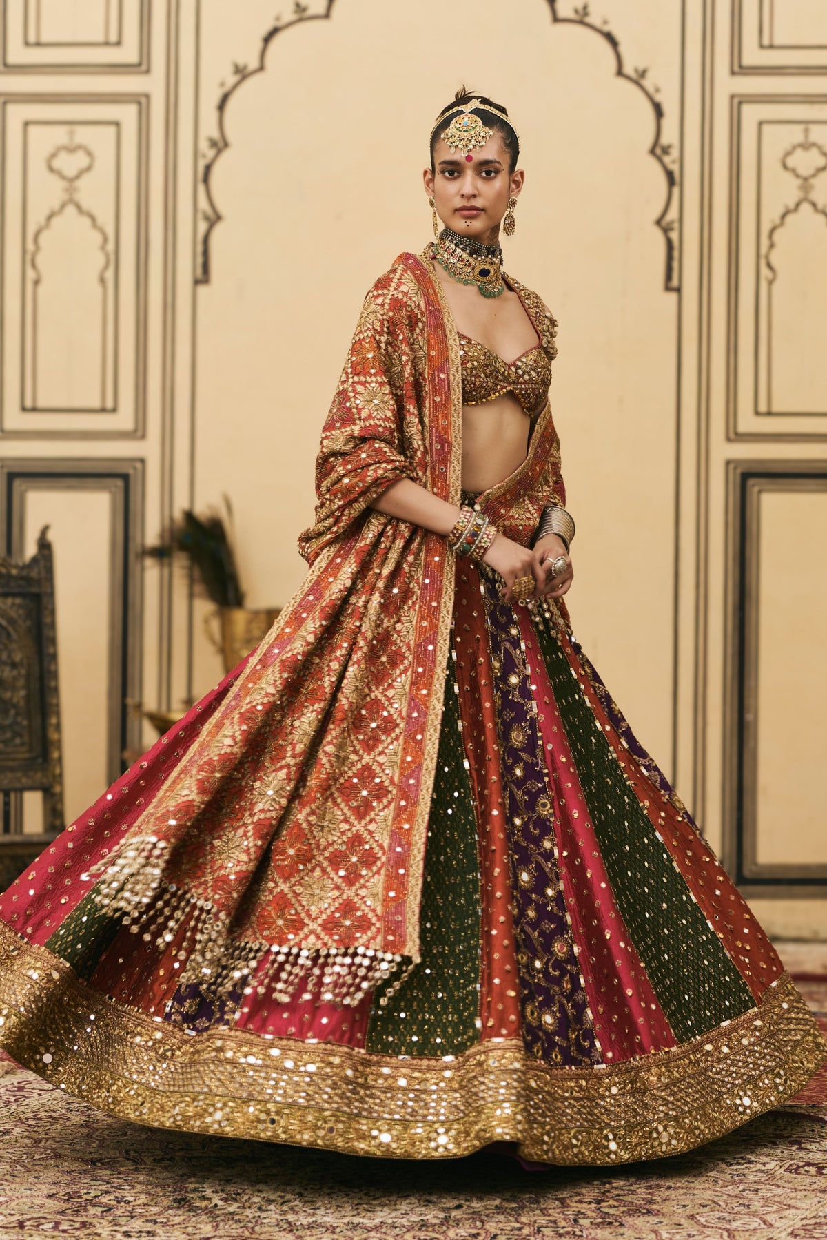 Chitrangi Phulkari Lehenga Set