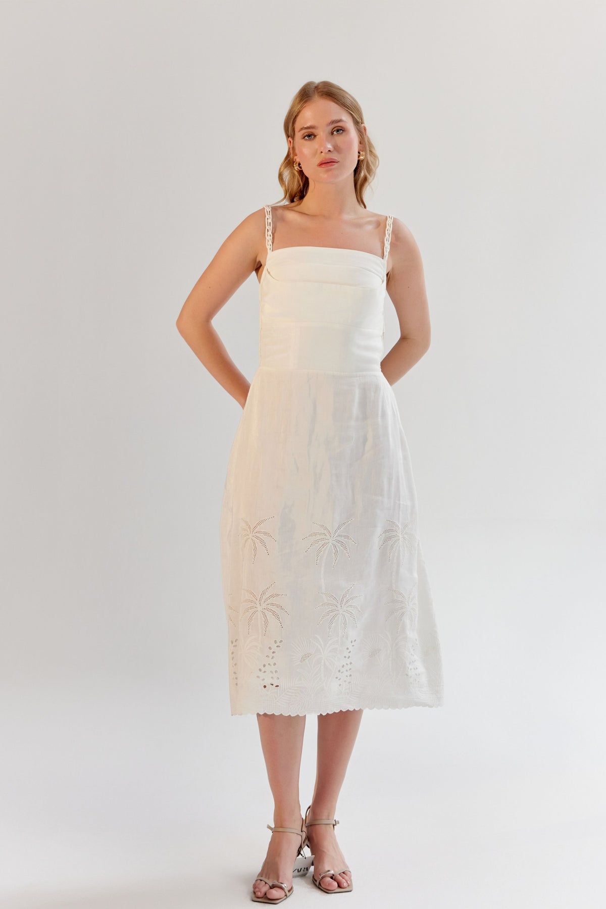 White Valentina Midi Dress