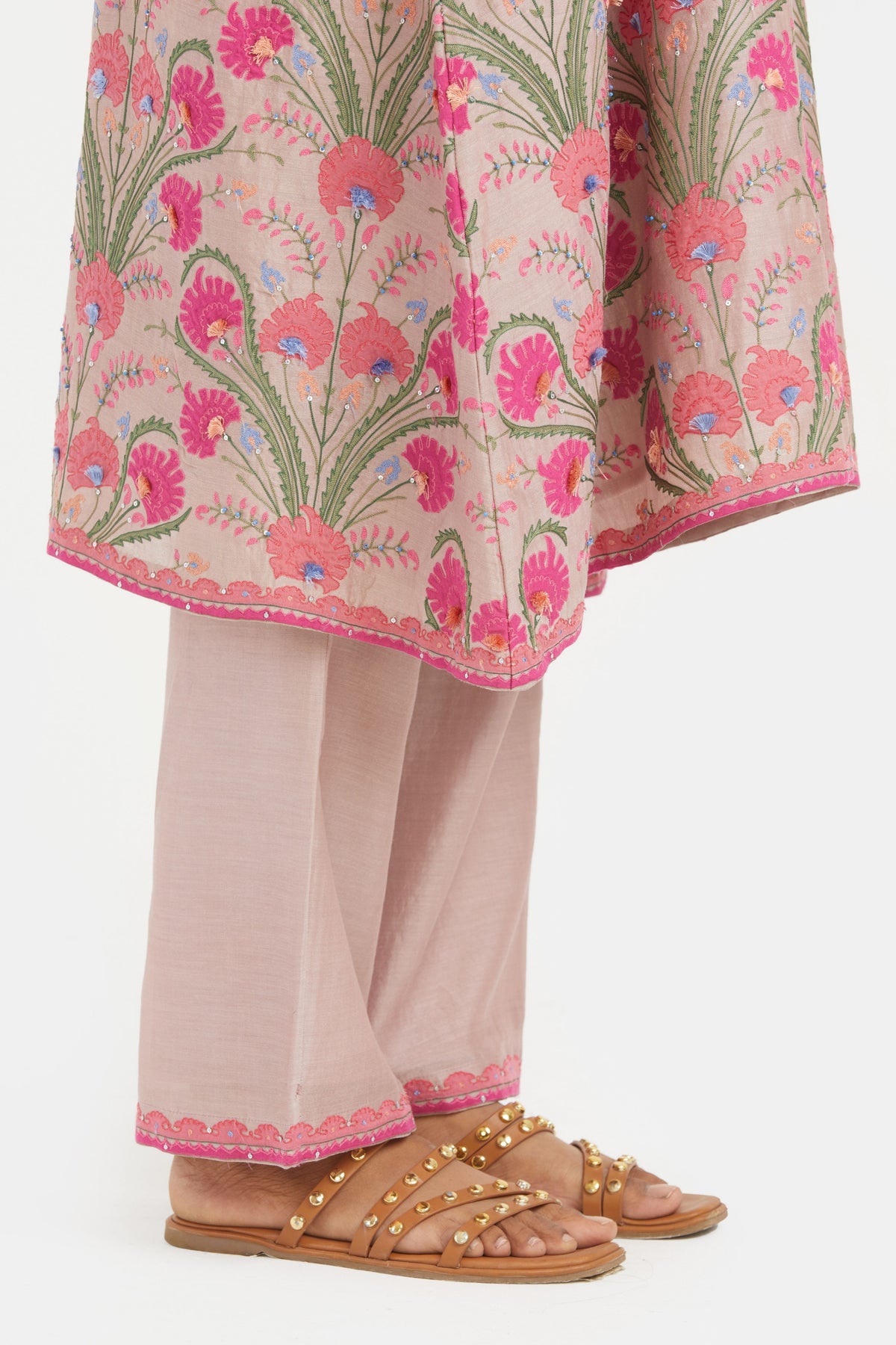 Lilac Silk Chanderi Kurta Set