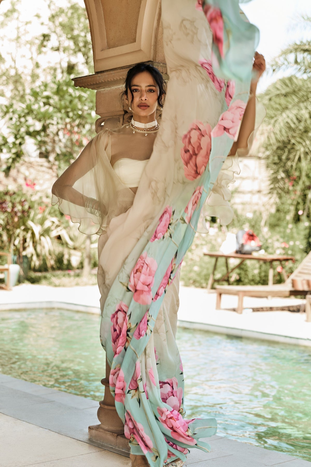 Monica Ocean Breeze Ombre Saree