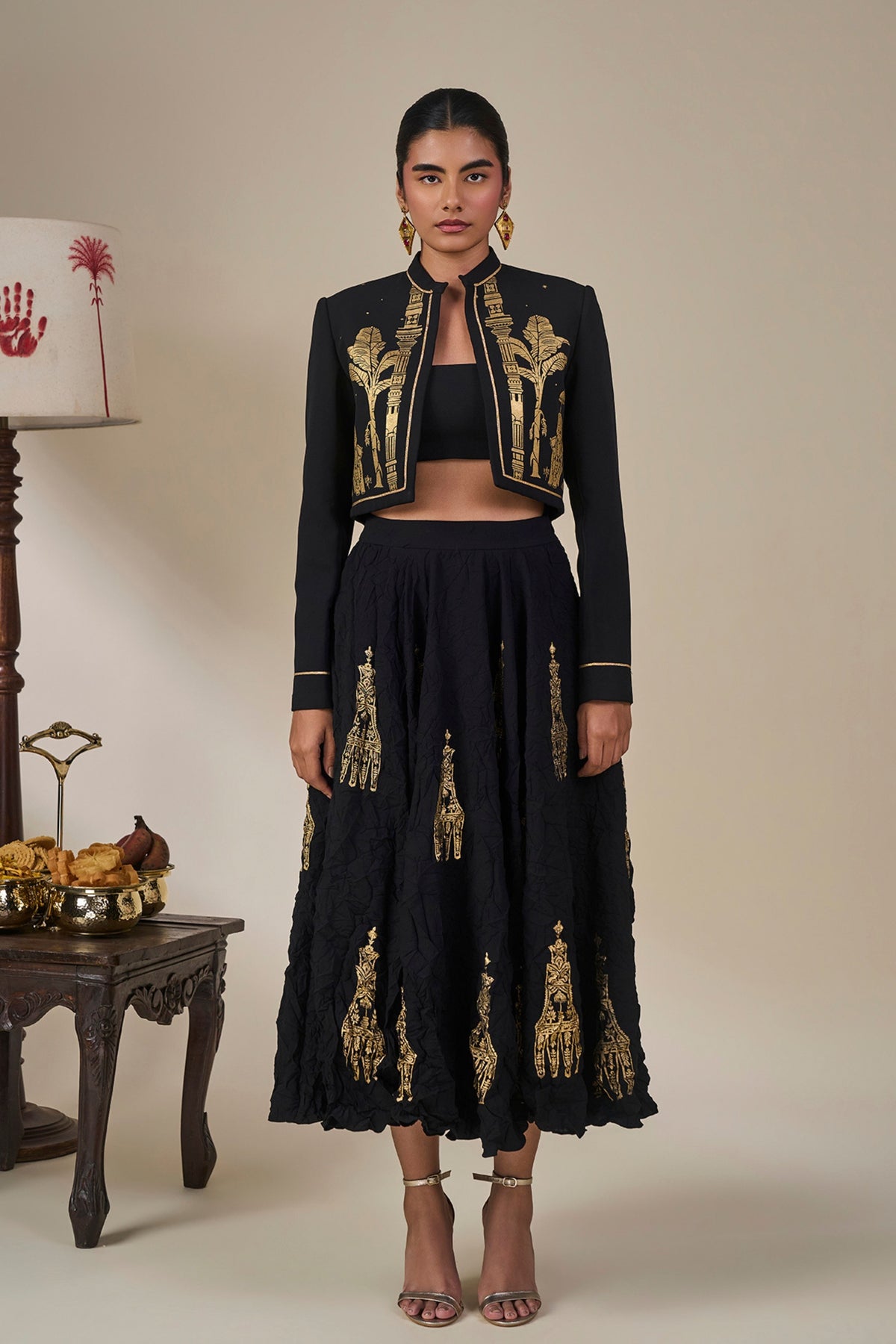 Black Malabar Heirloom Skirt Set