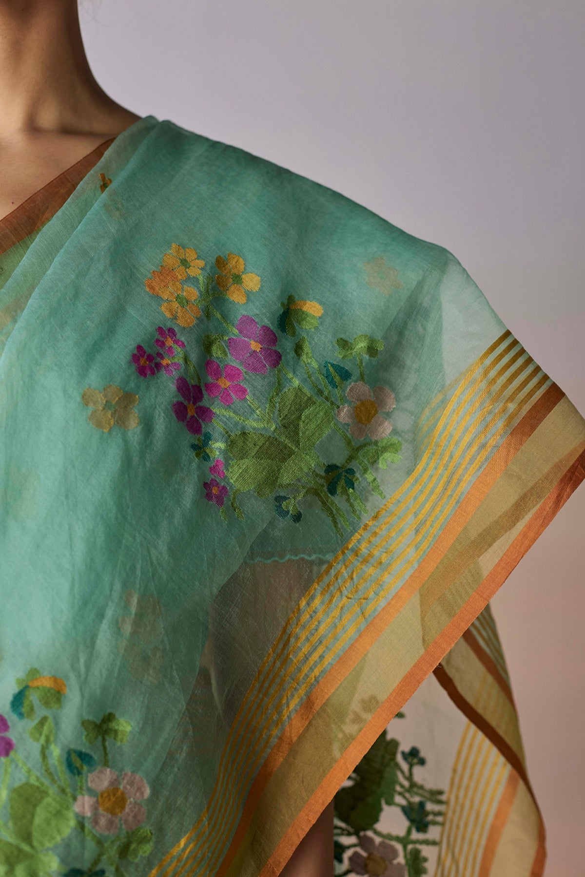 Earthsong Jamdani Saree