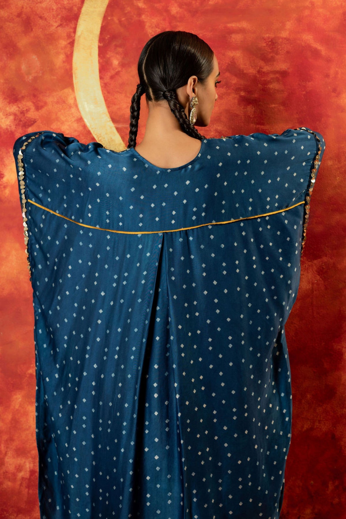 Hira Indigo Kaftan Set