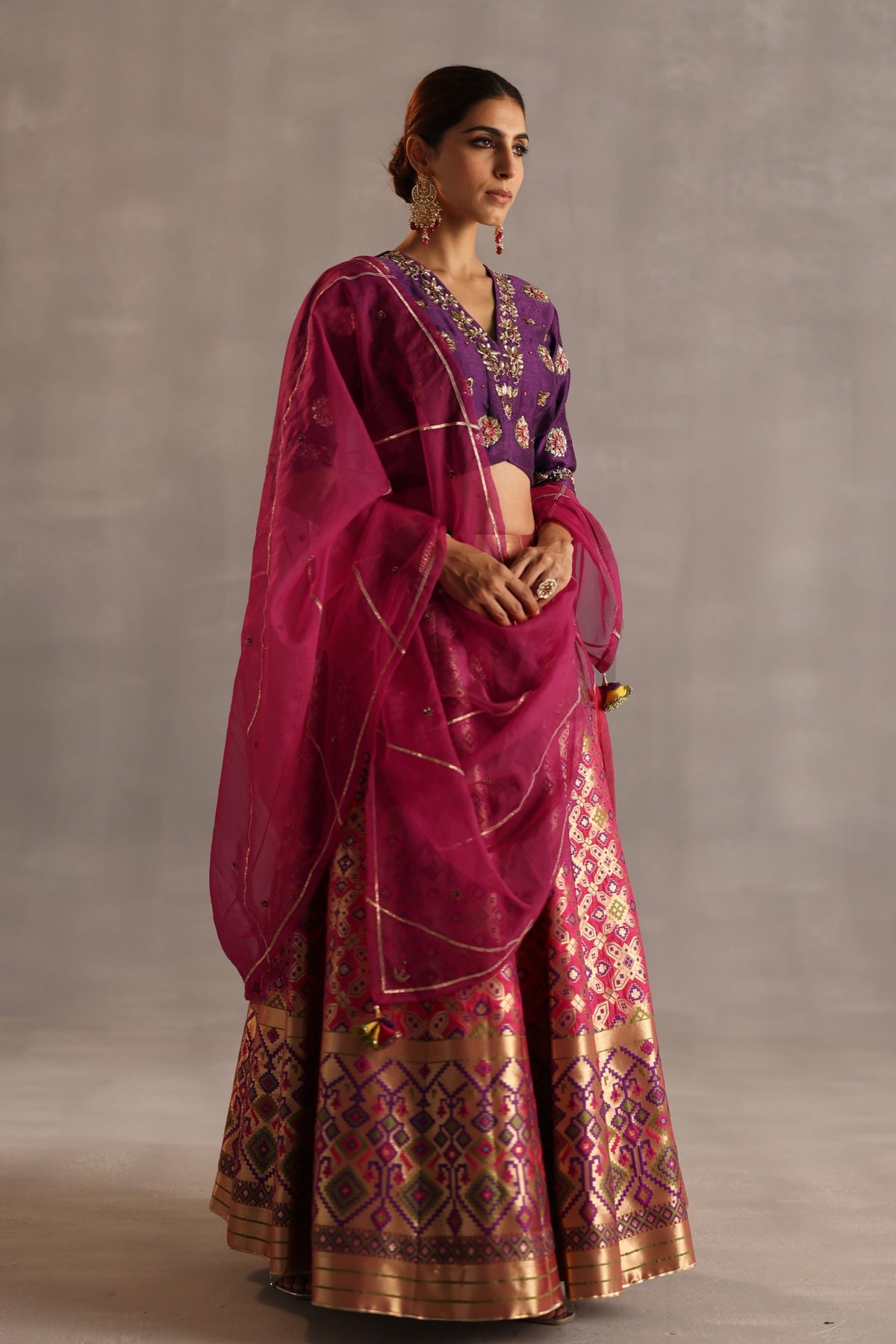 Saras Purple Lehenga
