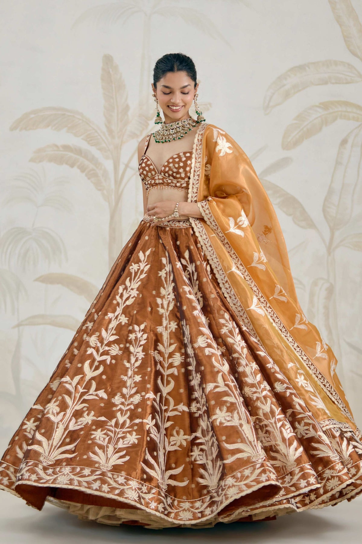 Coffee Brown Lehenga Set