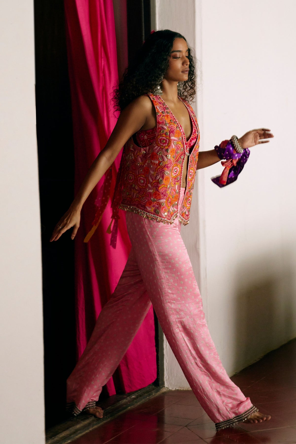 Mirrorwork Waistcoat Set