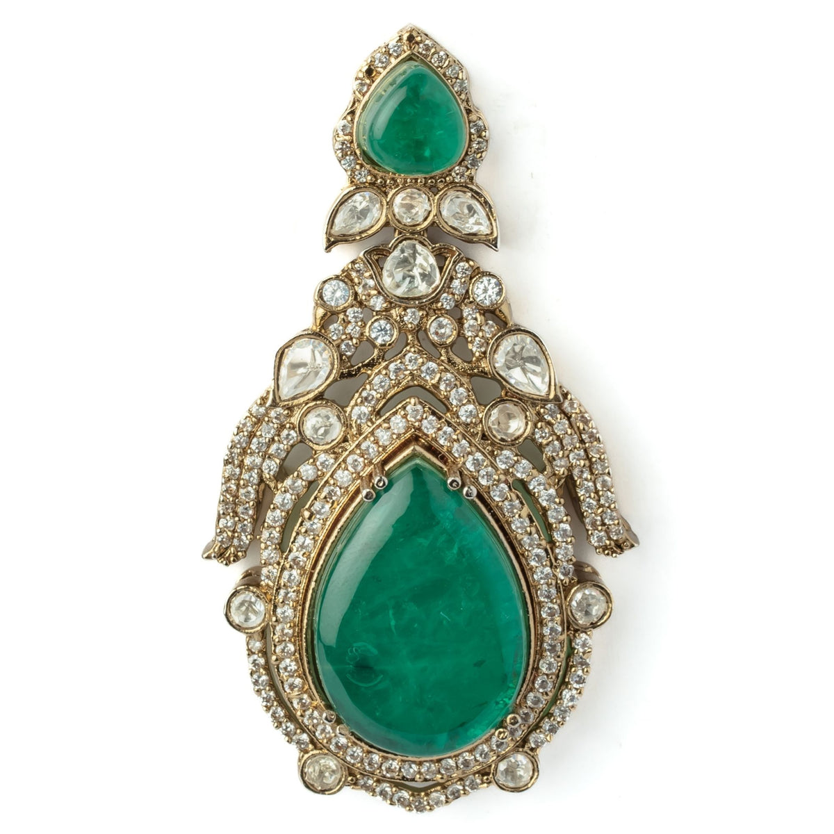 Green Womens Synthetic Stone Earrings