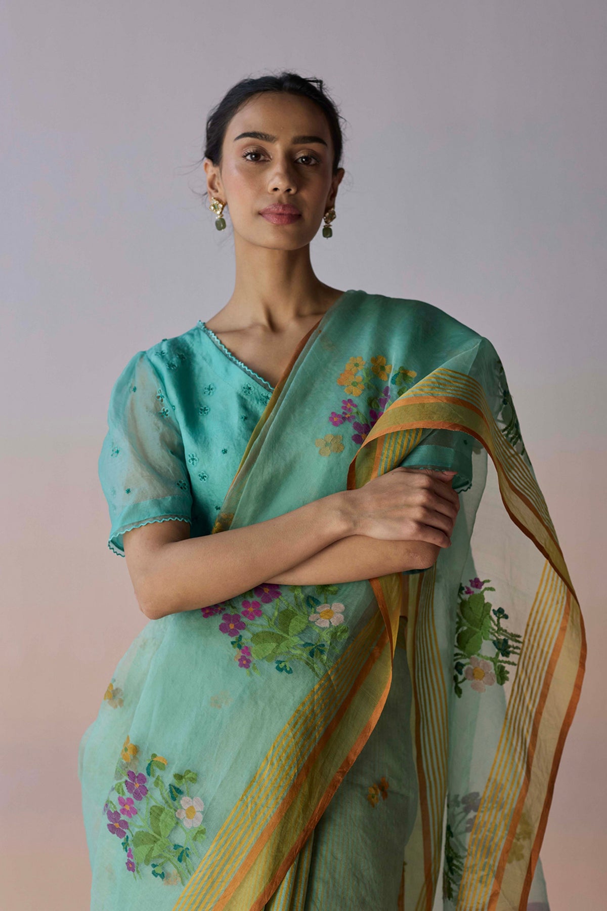 Earthsong Jamdani Saree