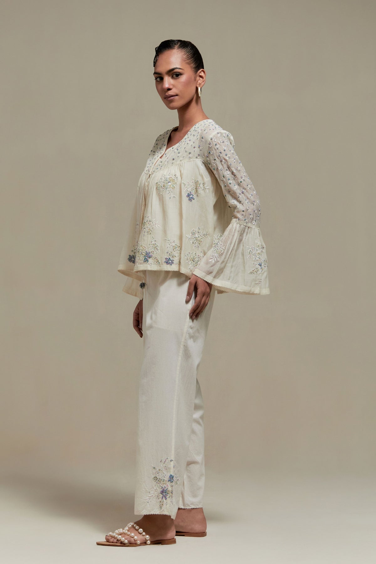 Blue Chanderi Co-ord Set