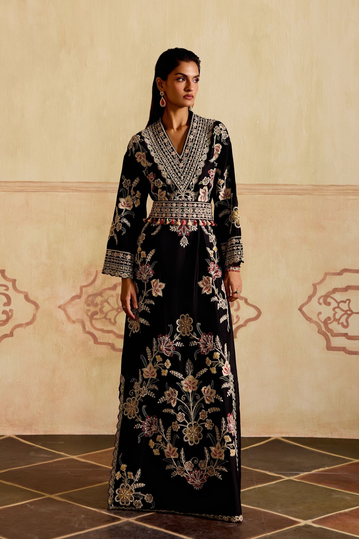 Black Embroidered Dress