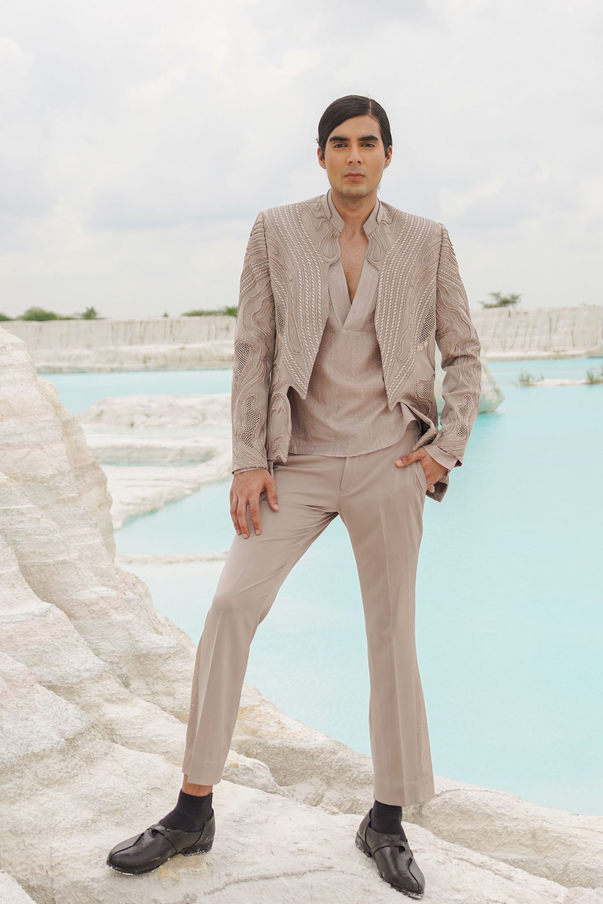 Burnt Beige Blazer Set