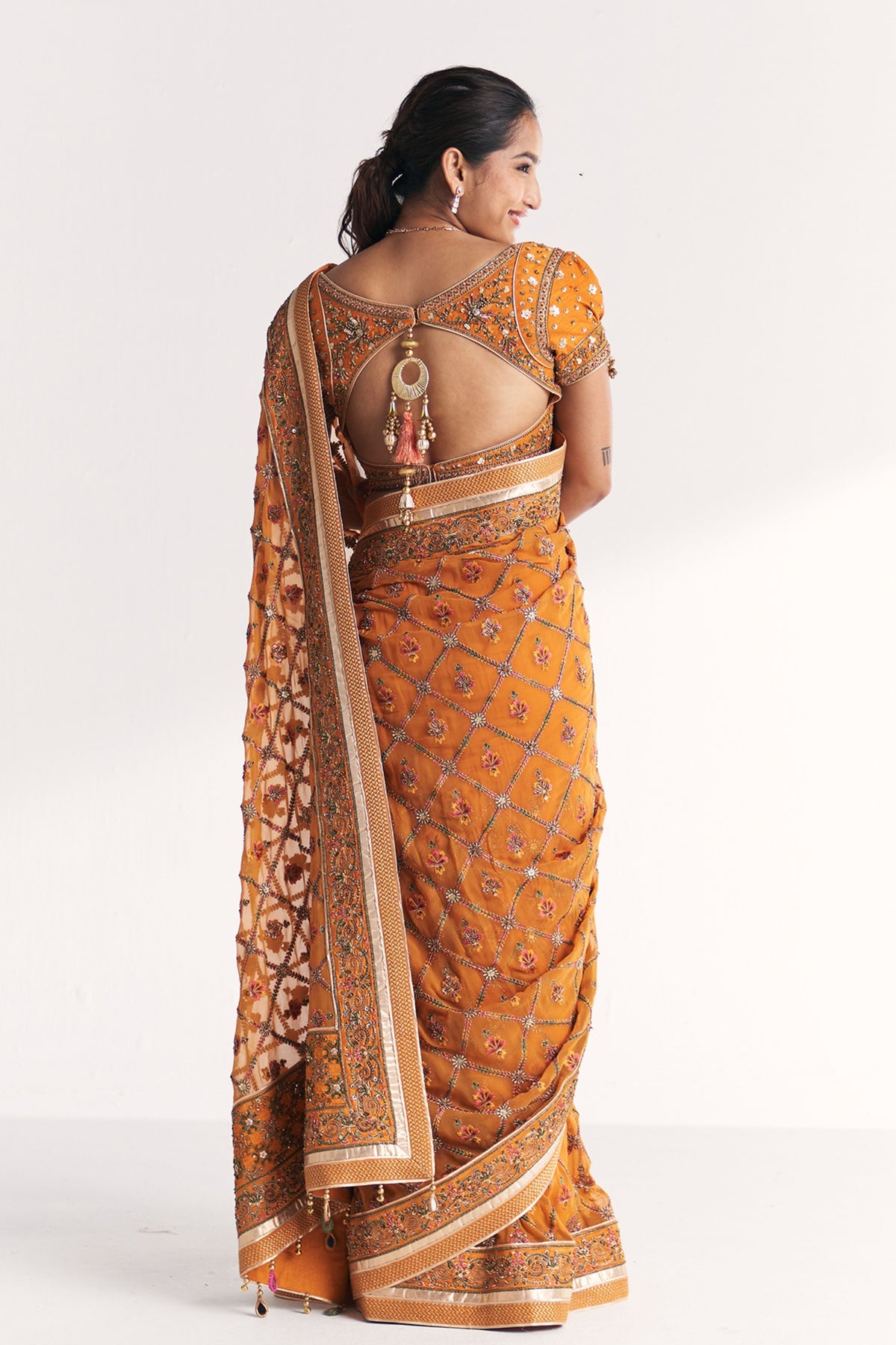 Kaira Mustard Saree