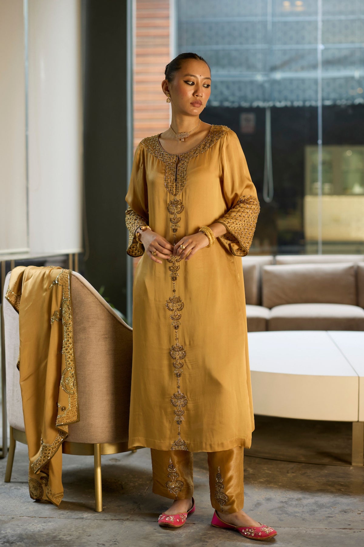 Mustard Prana Kurta Set