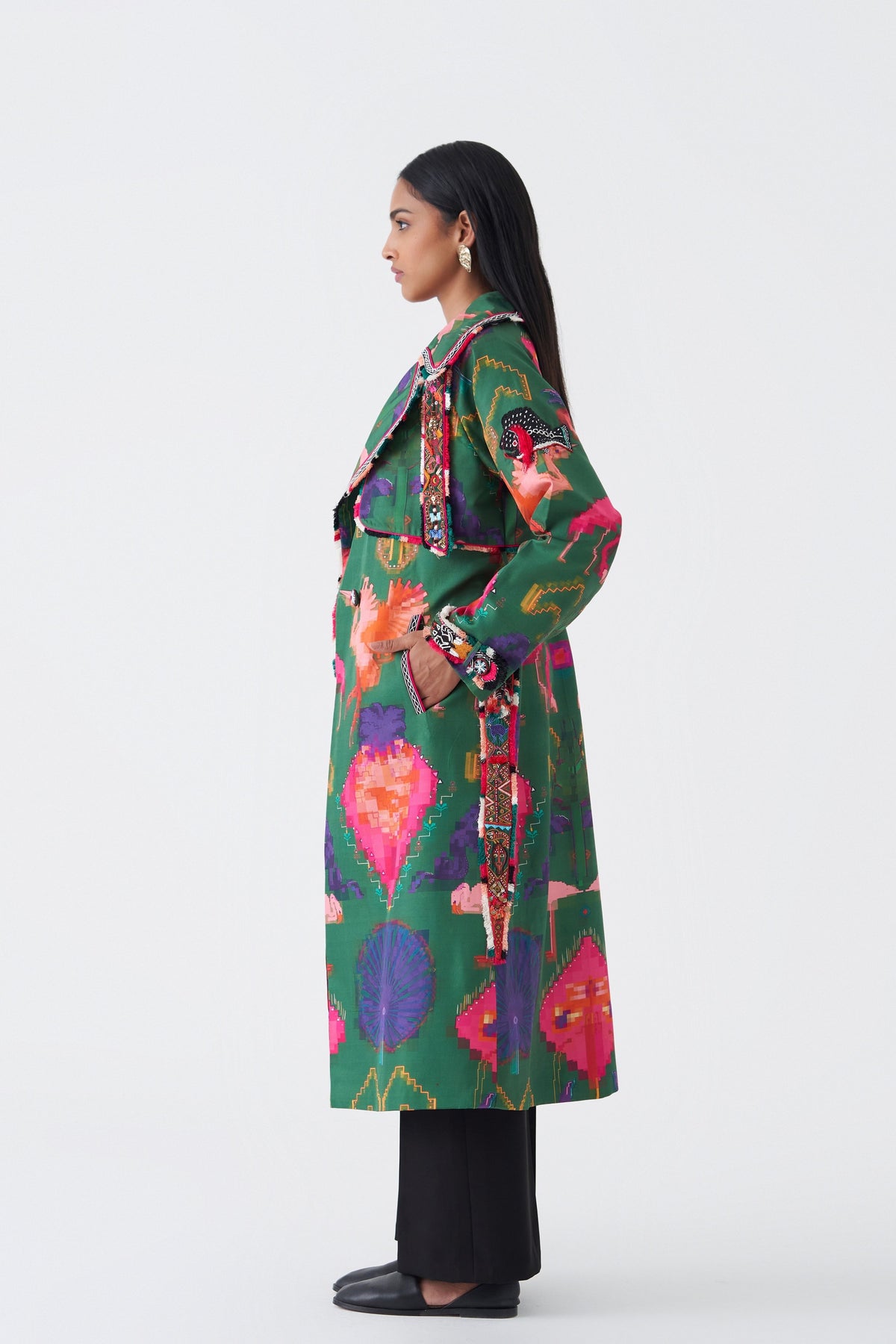 Oaxaca Verde Structured Long Trench
