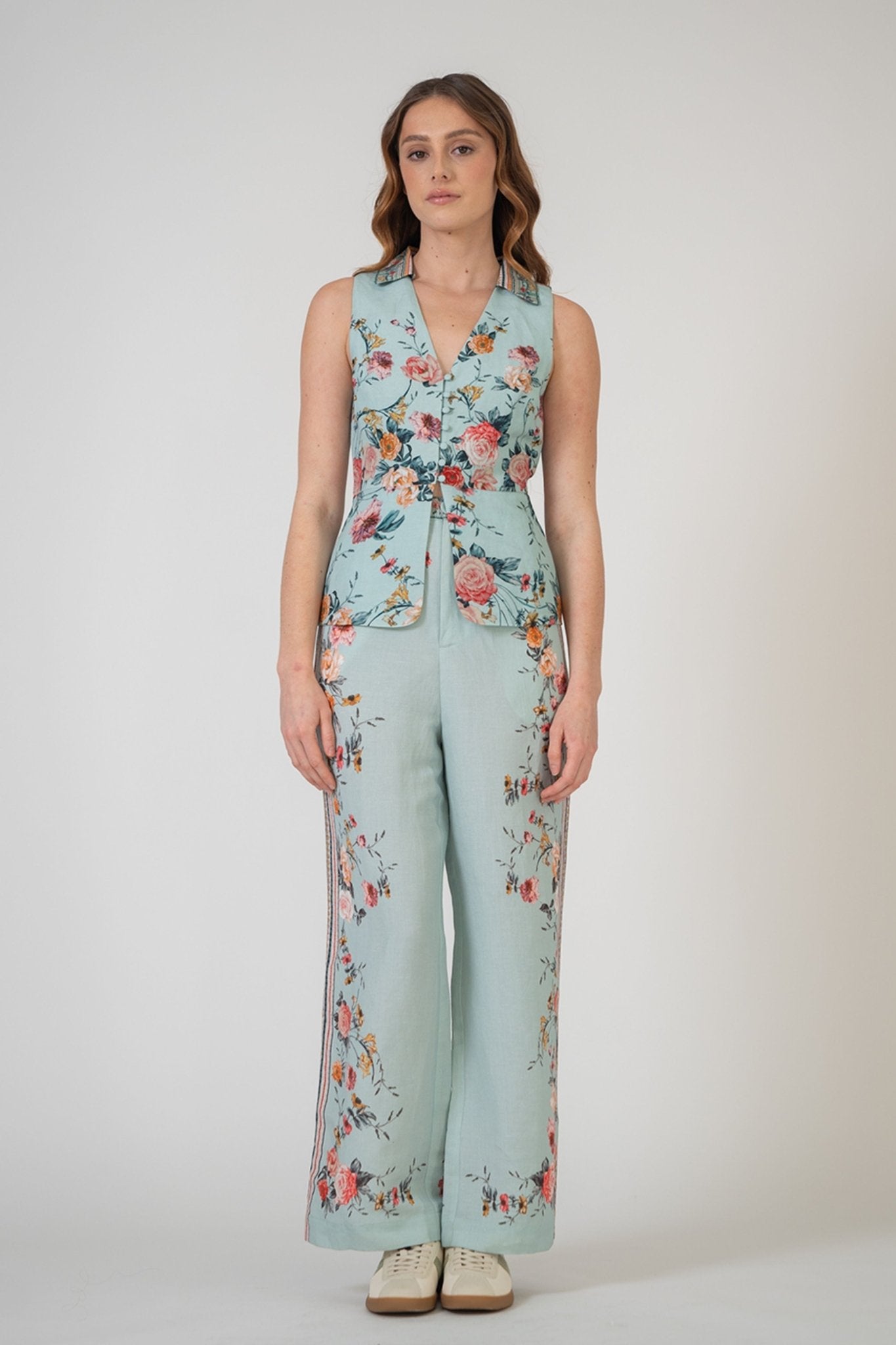 Petra Collared Waistcoat - Ranna Gill - Elahe