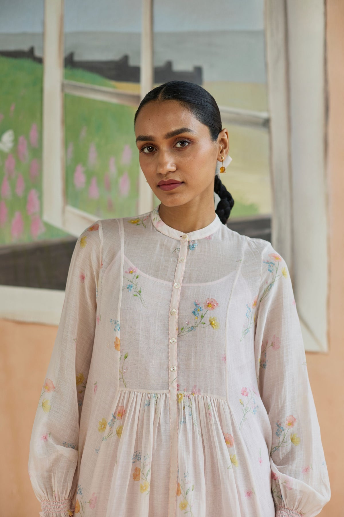 Florist Maxi Dress Chanderi