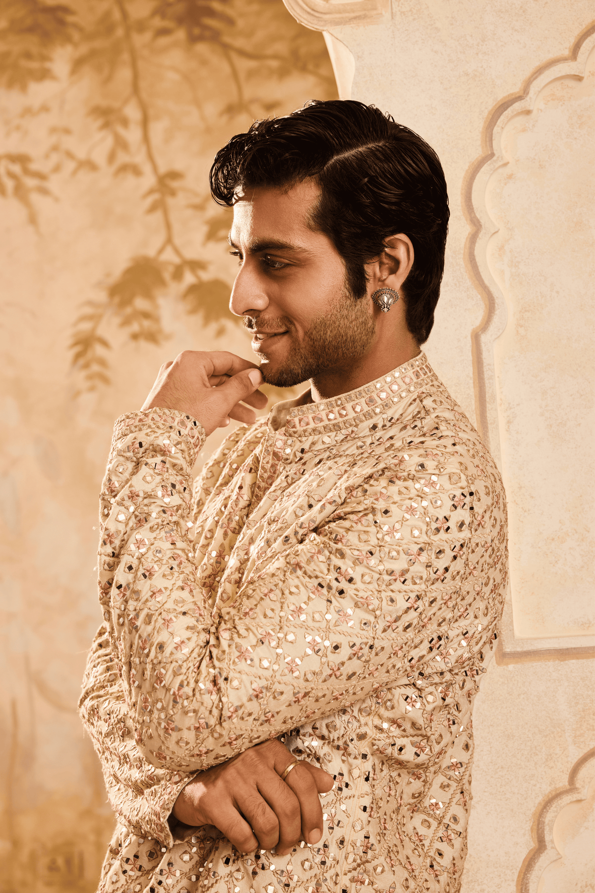 Embroidered Mirrorwork Kurta Set