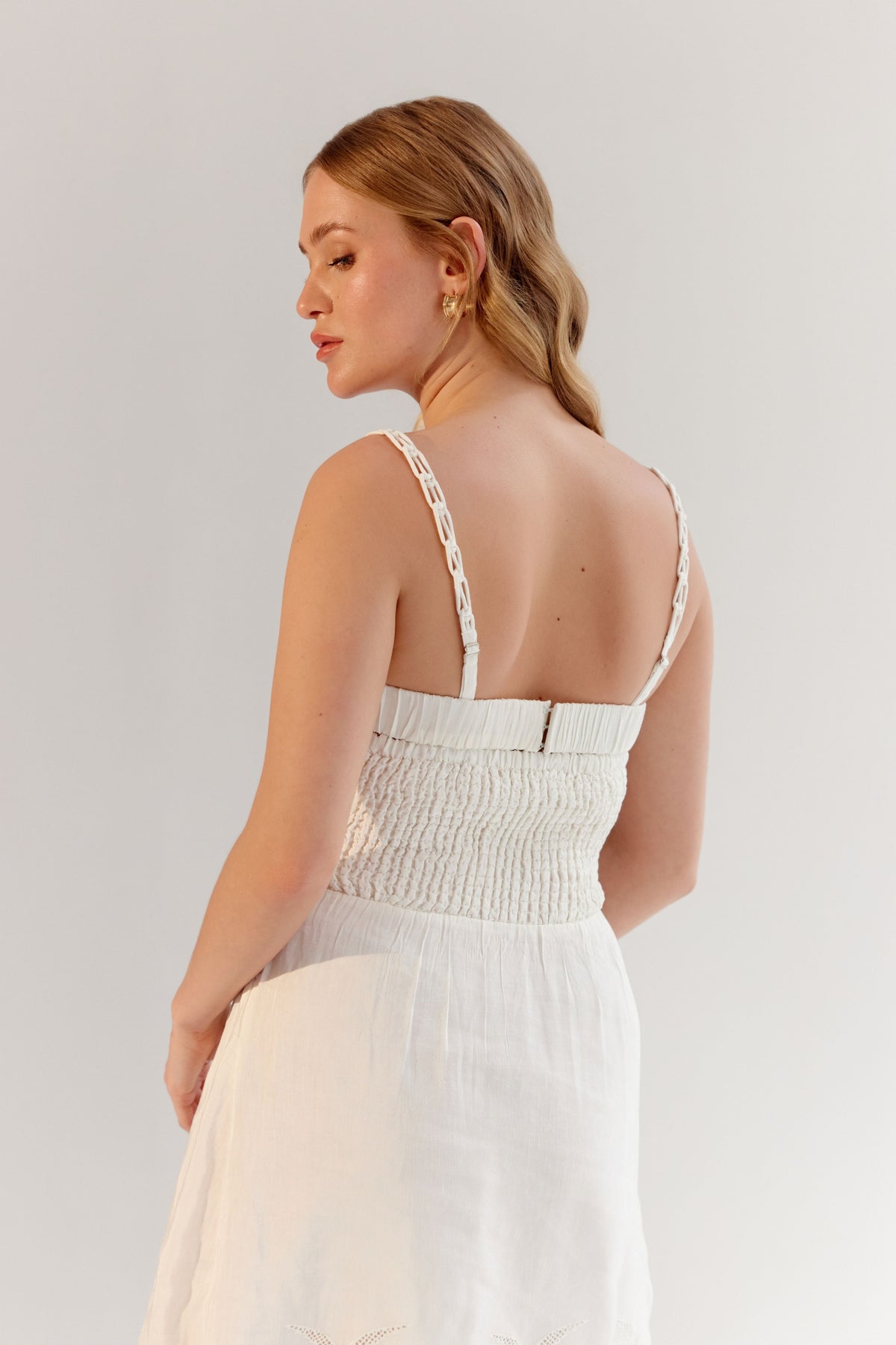 White Valentina Midi Dress