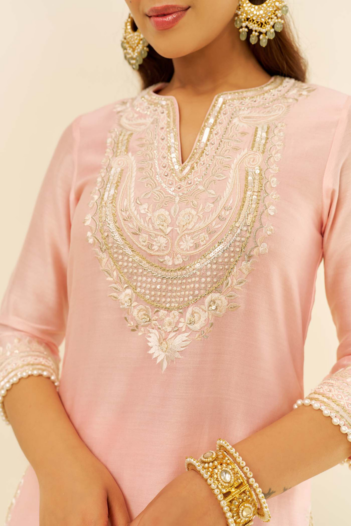Sara Blush Pink Kurta Set