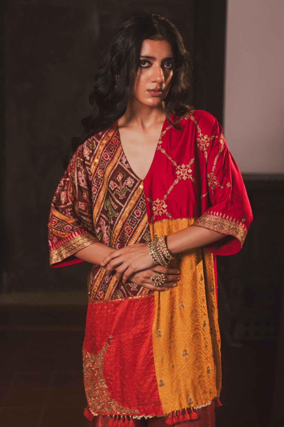 Pooja Multi Kaftan Set