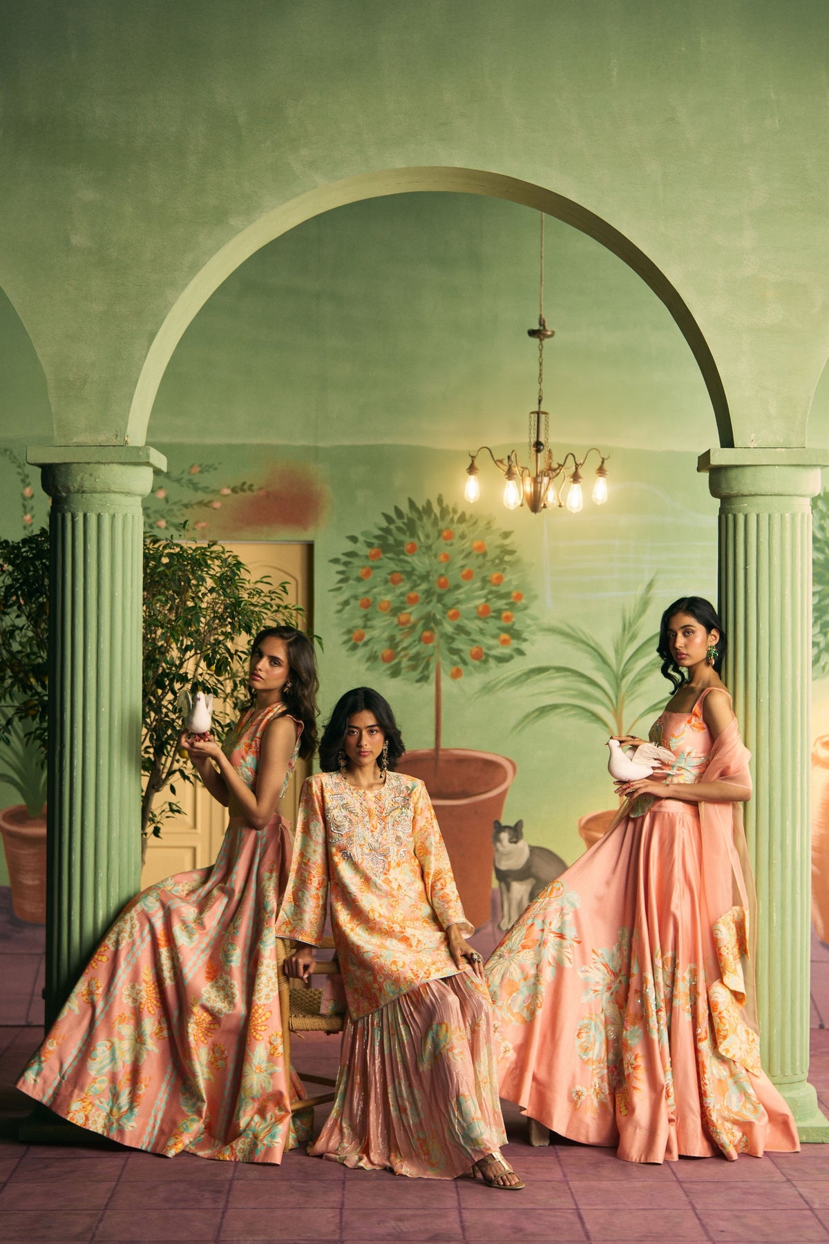 Apricot Bloom Lehenga Set