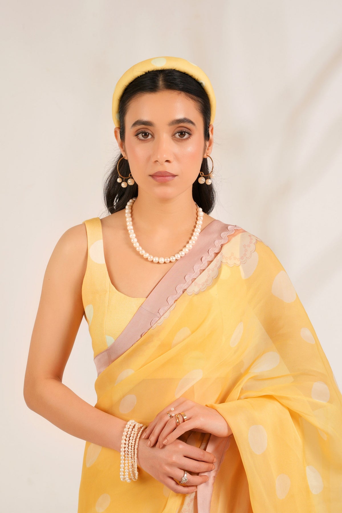 Lemon Sorbet Saree Set
